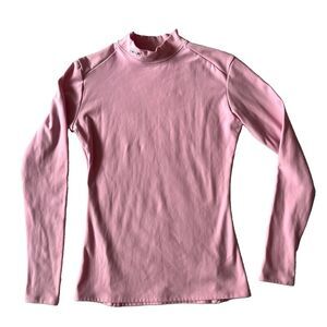 Under Armour Cold Gear Women Medium Pink Longsleeve Compression Mock Neck Shirt